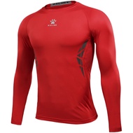 Kelme คาร์ลมี่เสื้อรัดรูปแขนยาวสำหรับผู้ชายเสื้อยืดบีบอัดสำหรับวิ่งออกกำลังกายชุดฟิตเนสระบายอากาศได้