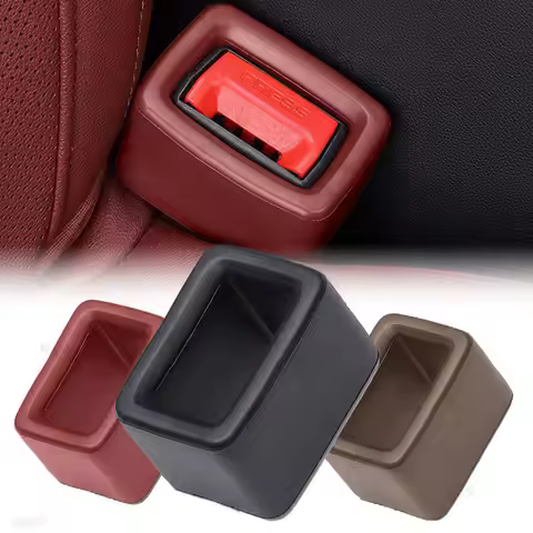 Car Seat Belt Slot Fixer Safety Belts Lock Buckle Fixing Anti-Slip Silicone Holder Auto Interior Dec