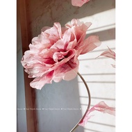 Giant chiffon peony tree with 04 layers of petals used to decorate studios, restaurants, private hom