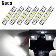 [BABH] 6pcs Xenon White 3SMD 6641 6614F LED Bulb Sun Visor Makeup Mirror Fuse Light