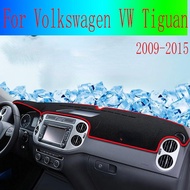 แผ่นม่านบังแดดสำหรับ Volkswagen VW Tiguan แผงหน้าปัดรถยนต์ผ้าคลุมแผงหน้าปัดอุปกรณ์เสริมพรมตกแต่งภายในการป้องกันความปลอดภัย