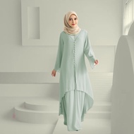 2in1 Set Jubah Premium Ironless Elegant jubah abaya muslimah women Flowy &amp; Comfy Kaftan viral tunang bridesmaid