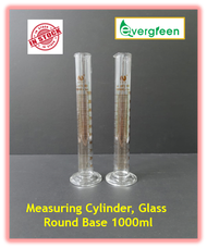 Glass Measuring Cylinder Round Base 1000ml