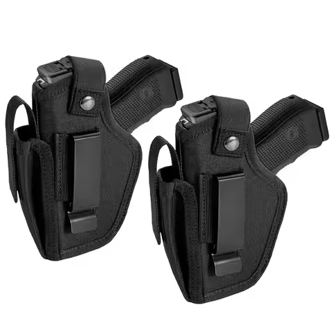 2pcs Tactical Gun Holster Concealed Pistol Holster Left Right Hand Universal Belt Holster with Mag H
