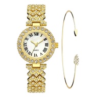 Hot selling Fashion Roman Pattern Diamond Women's Fashion Watch Quartz Watch Bracelet Women's Watch Mechanical Watch
