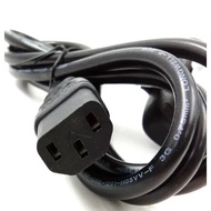 UK 3 Pin Plug Power Cord Black
