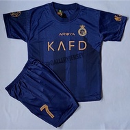 AL NASSR RONALDO AWAY KIDS JERSEY SET AL NASSR RONALDO AWAY KIDS FOOTBALL SHIRT SET