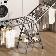 Clothes Foldable Drying Standing Floor Rack Balcony Household Retractable Clothes Drying Pole Balcon