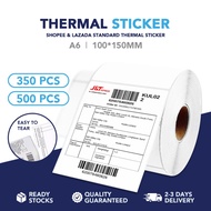 A6 Thermal Sticker Roll | Airway Bill | Barcode Shipping Label | Kurier Sticker 100*150mm GP0006