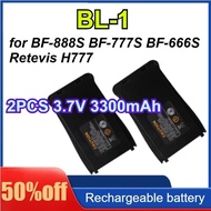 2PCS 3.7V 3300mAh for BAOFENG BF888S  BL-1 Li-Ion Battery for Baofeng BF-888S BF-777S BF-666S Retevi