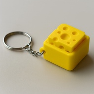 GANTUNGAN Mini Clicker Cheese ASMR Anti-Stress Toy Mini Fidget Toy Clicker Keychain