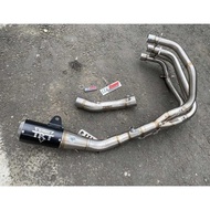 Knalpot Racing Zx25r, Zx25rr 4 Silinder Original Triton Exhaust type GT-5 Header Model Multifungsi b