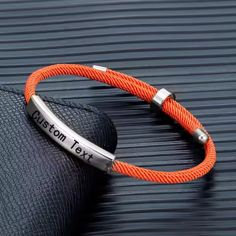 MKENDN Personalized Medical Alert Bracelet Custom Name Engrave Logo Id Phone Bracelets Trendy Emerge