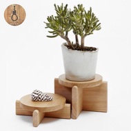 rak pot bunga kayu bulat diameter 25 cm 2pcs