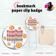 paper clip bookmark badge for teacher gift ideas