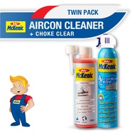 Mr McKenic®- Aircon Cleaner + Choke Clear [Twin Pack] Hassle-free DIY air-con cleaning. Anti-Bacterial formula.  Safe on air-con fins and coils. Improves Cooling Efficiency of air-conditioners. Trusted Brand made in Singapore.