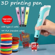 Electronic 3d Printing Pen With 9m Pla Consumables Usb Type-c Cable High-temperature 3d Graffiti Toy