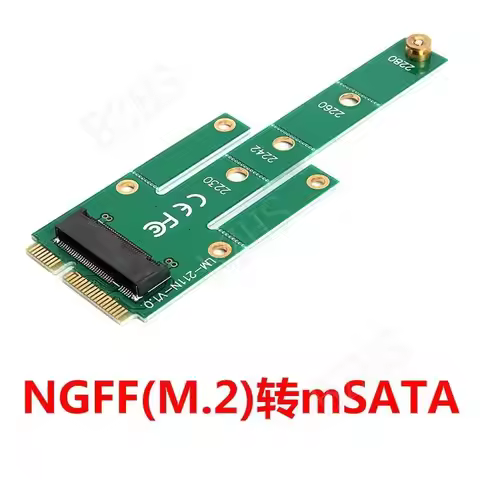 mSATA to M.2 NGFF Adapters Convert Card 6.0Gb/s NGFF M.2 SATA-Bus SSD B Key to mSATA Male Riser M.2 