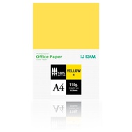 แถม-กระดาษการ์ด A4 110gsm. 50 แผ่น. สีเหลือง I.J. FG11-