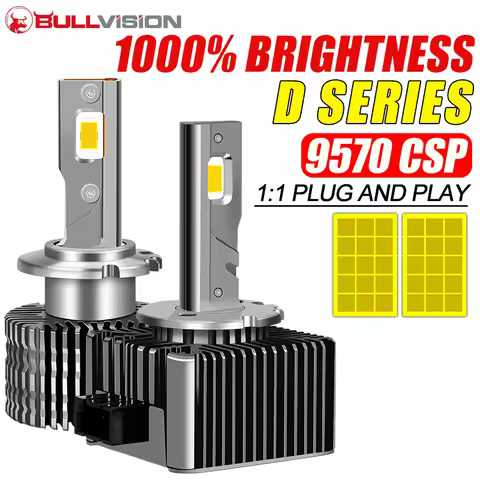 Bullvision D3S LED Headlights HID D1S D2S D4S D5S D8S D1R D2R D3R Turbo LED 30000LM Two-sided CSP Ch
