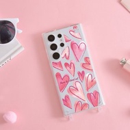 愛心衝擊晶石透明防摔SAMSUNG繩掛手機殼