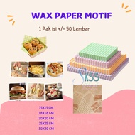 Wax Paper Fried Food Liner Paper Burger Cake Dessert 15x15 18x18 20x20 25x25 30x30 Contents 50 Pcs