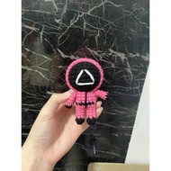 Squid Game Keychain Handmade Wool Squid Game