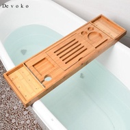 Devoko Bath Table Tray Bathtub Rack Multifunctional Soap Dish Tray Holder Tub Organizer for Lavatory