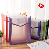 PP Waterproof File Organizer Portfolio A4/A5 Document Storage Folder 9 Color File Storage Bag Studen