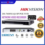 HIKVISION DS-7608NI-Q1/8P 8CH POE NETWORK VIDEO RECORDER CCTV NVR POE SYSTEM CCTV POE NVR