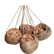 Coconut Husk for plants/ Coconut hanging pot using abaca string price per pcs/hanging paso made from bunot