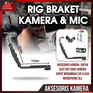 BISA BAYAR DI TEMPAT ! 100% ORIGINAL ! RIG VLOGGER HOLDER BRACKET FLASH LIGHT HOLDER MOUNT KAMERA DS