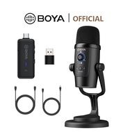 BOYA BY-PM500W Wired/Wireless Dual-Function Microphone Desktop PC Portable Mic Plug &amp; Play for Laptop Phone Type-C Devices