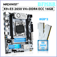 BFMNR ชุด X99 K9เครื่องชุดวงจรหลัก LGA 2011-3 Intel Xeon E5 2650 V4แรมโปรเซสเซอร์ซีพียู DDR4 16GB = 2ชิ้น * 8GB หน่วยความจำ ECC WIFI M.2 FDXJS