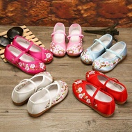 Children's Hanfu Embroidered Shoes Chinese Style Hanfu Matching Boy's Hanfu Dance Shoes Ancient Style Flat Old Beijing Cloth Shoes