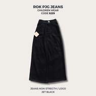 Rok Cargo Anak Perempuan Panjang Tanggung  | Rok Jeans Anak | Denim Rempal 6-15 Tahun NomenaKids 212