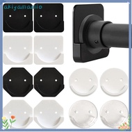 AKIYAMAMIO 2pcs Shower Curtain Rod Durable No Drilling Stick Screw Fixation Bathroom Tension Holder