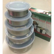 Food storage box with lid, 5 stainless steel cold box