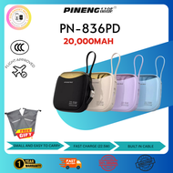 [3C CERTIFIED]  Pineng Original PN-836PD / PN836 (20000mAh) | 22.5W Fast Charging | Built in Cables 