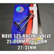 LEO WAVE125 RACING VALVE 26MMX30MM 0 INTAKE EXHAUST API MINYAK WAVE125R WAVE 125 W125 26MM 30MM LEO