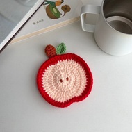 Fiona's Crochet Apple Placemats Cup Mat Coaster 苹果杯垫☕CC058