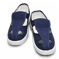 Cleanroom ESD PVC Canvas Butterfly (4 Holes) Shoes, Dark Blue | ESD Clean Space Shoes