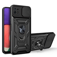 For Samsung Galaxy A22 Case Silde Lens Armor Shockproof Phone Case For Samsung M22 F22 A 22 5G Magne