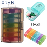 XIANEE Pill Box 7 Days AM PM Portable Plastic Medicine Dispenser