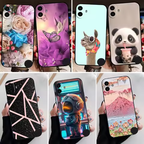 For Nothing CMF Phone 1 Case Cute Fashion Panda Flower Cover Silicone Soft Slim Coque Funda Case For