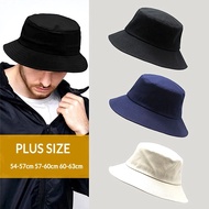 Big Head Men Large Sun Hat Women Fisherman Bob Pure Cotton Panama Cap Plus Size Bucket Hats 54-57cm 