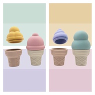 abby&mama | Teether Montessori Toys Silicone Bath Toys Teether Play Pretend Ice Cream Shop