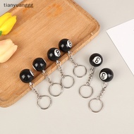 tianyuanggg Creative Billiard Pool Keychain Table Ball Key Ring Lucky Black No.8 Key Chain New