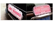 Just Married Card plate for wedding car decoration