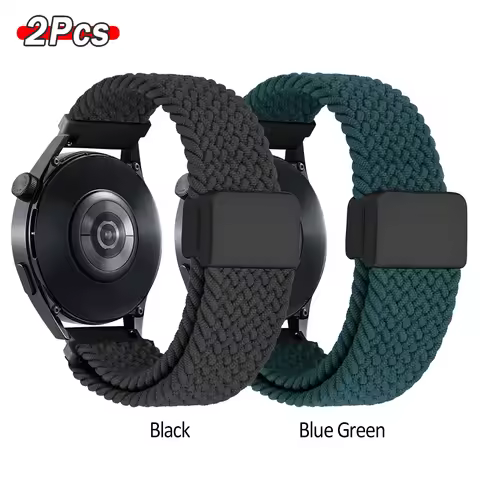 20mm 22mm Braided Strap For Samsung Galaxy Watch 7/ 7 LTE 44mm Watch6 4 5Pro 45mm Magnetic Bracelet